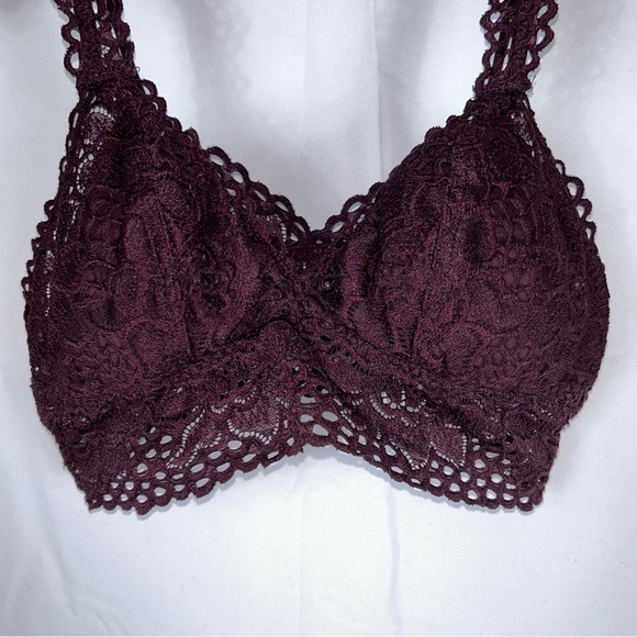 Aerie Bralette Boho Floral Lace Stretch Band Wire free Removable Padded Bra - Picture 3 of 9